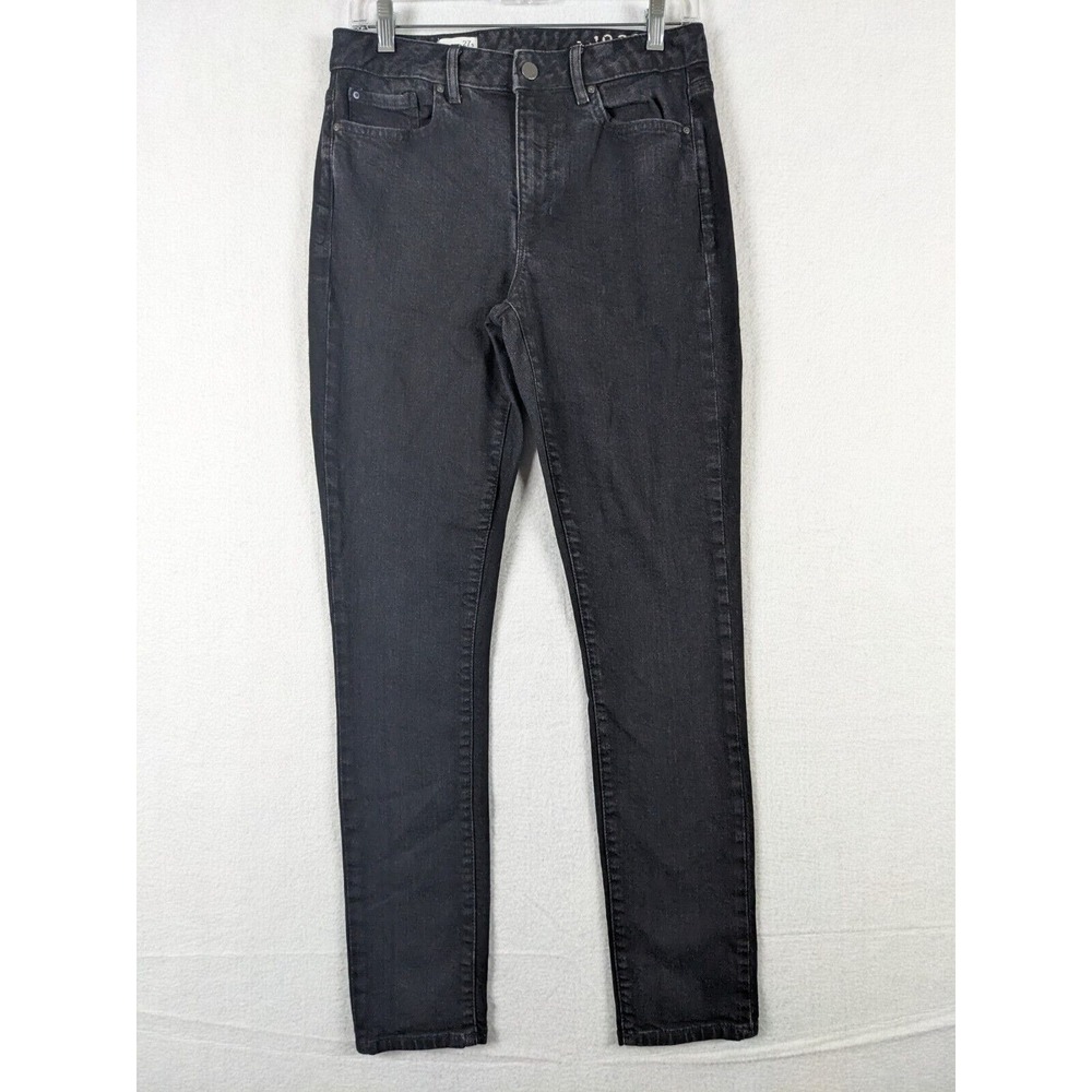 Gap Womens Jeans  Size 27 Short High Rise Skinny Cotton Blend Black